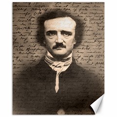 Edgar Allan Poe  Canvas 16  X 20   by Valentinaart