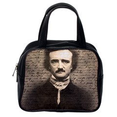 Edgar Allan Poe  Classic Handbags (one Side) by Valentinaart