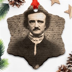 Edgar Allan Poe  Snowflake Ornament (two Sides) by Valentinaart