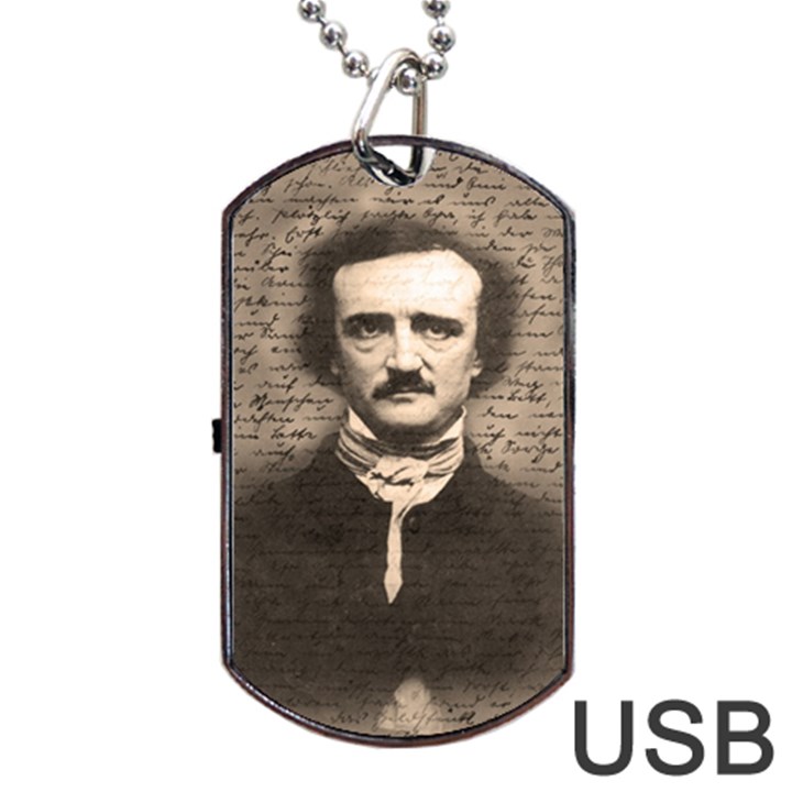 Edgar Allan Poe  Dog Tag USB Flash (One Side)