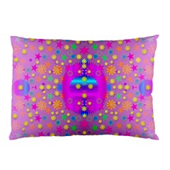 Colors And Wonderful Flowers On A Meadow Pillow Case by pepitasart