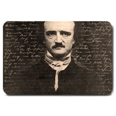 Edgar Allan Poe  Large Doormat  by Valentinaart