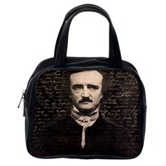 Edgar Allan Poe  Classic Handbags (one Side) by Valentinaart