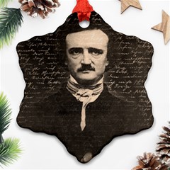 Edgar Allan Poe  Snowflake Ornament (two Sides) by Valentinaart