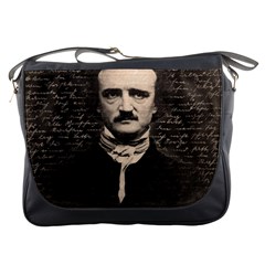 Edgar Allan Poe  Messenger Bags by Valentinaart