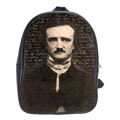 Edgar Allan Poe  School Bags (xl)  by Valentinaart