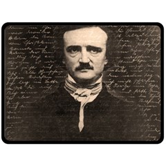 Edgar Allan Poe  Double Sided Fleece Blanket (large)  by Valentinaart