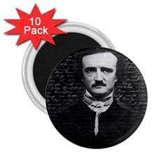 Edgar Allan Poe  2 25  Magnets (10 Pack)  by Valentinaart