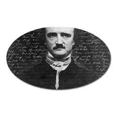 Edgar Allan Poe  Oval Magnet by Valentinaart