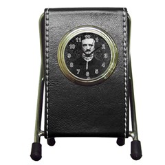 Edgar Allan Poe  Pen Holder Desk Clocks by Valentinaart