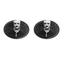 Edgar Allan Poe  Cufflinks (oval) by Valentinaart