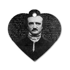 Edgar Allan Poe  Dog Tag Heart (two Sides) by Valentinaart