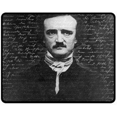 Edgar Allan Poe  Fleece Blanket (medium)  by Valentinaart