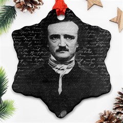 Edgar Allan Poe  Ornament (snowflake) by Valentinaart