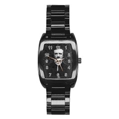 Edgar Allan Poe  Stainless Steel Barrel Watch by Valentinaart