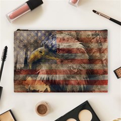 Vintage Eagle  Cosmetic Bag (large)  by Valentinaart