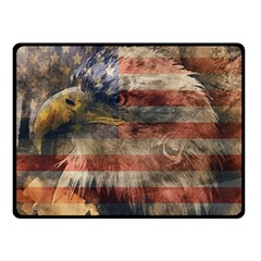 Vintage Eagle  Fleece Blanket (small) by Valentinaart