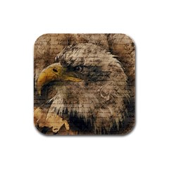 Vintage Eagle  Rubber Square Coaster (4 Pack)  by Valentinaart