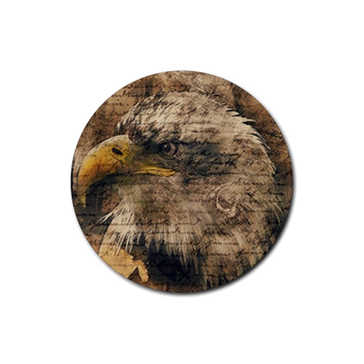 Vintage Eagle  Rubber Round Coaster (4 pack) 