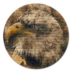 Vintage Eagle  Magnet 5  (round) by Valentinaart