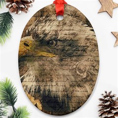 Vintage Eagle  Oval Ornament (two Sides) by Valentinaart