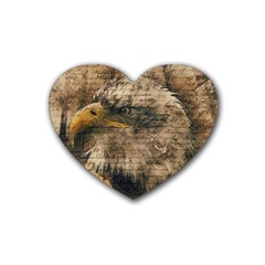 Vintage Eagle  Heart Coaster (4 Pack)  by Valentinaart