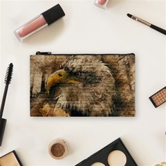 Vintage Eagle  Cosmetic Bag (small)  by Valentinaart