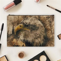 Vintage Eagle  Cosmetic Bag (large)  by Valentinaart