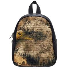 Vintage Eagle  School Bags (small)  by Valentinaart