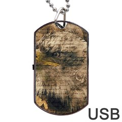 Vintage Eagle  Dog Tag Usb Flash (one Side) by Valentinaart