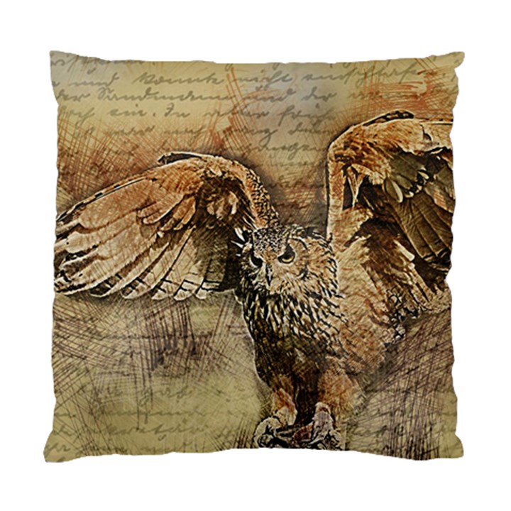 Vintage owl Standard Cushion Case (One Side)