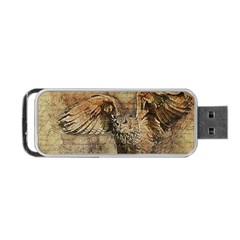 Vintage Owl Portable Usb Flash (one Side) by Valentinaart