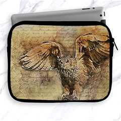 Vintage Owl Apple Ipad 2/3/4 Zipper Cases by Valentinaart