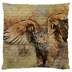 Vintage Owl Standard Flano Cushion Case (one Side) by Valentinaart