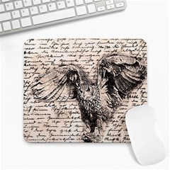 Vintage Owl Large Mousepads by Valentinaart