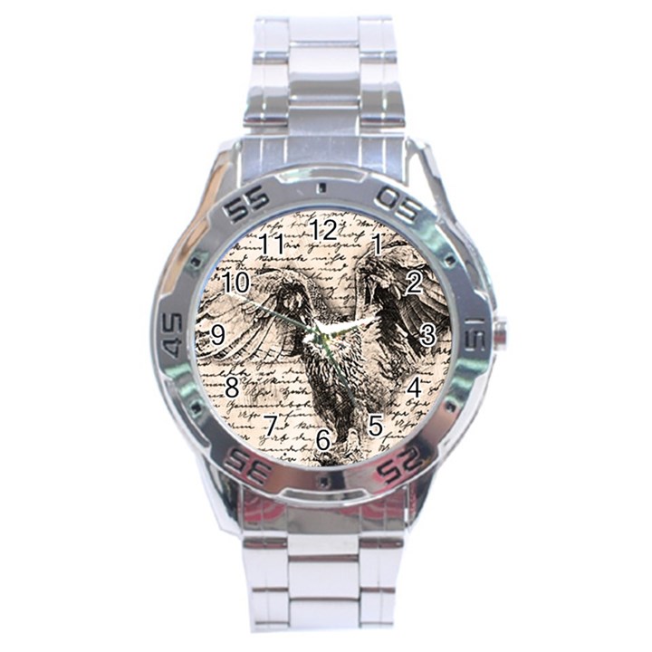 Vintage owl Stainless Steel Analogue Watch