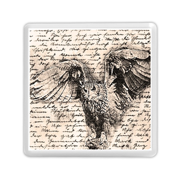 Vintage owl Memory Card Reader (Square) 