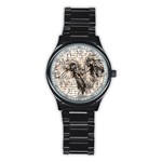 Vintage owl Stainless Steel Round Watch Front