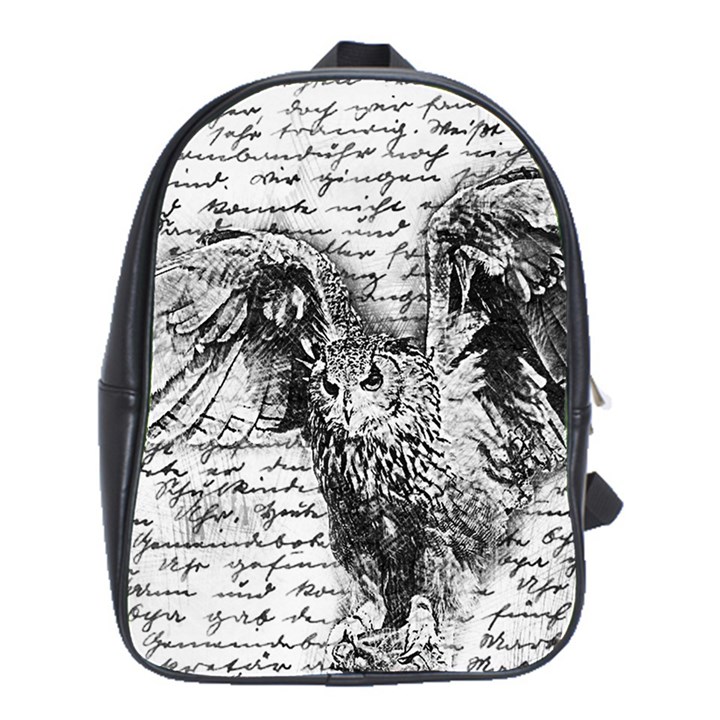 Vintage owl School Bags(Large) 