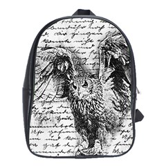 Vintage Owl School Bags (xl)  by Valentinaart