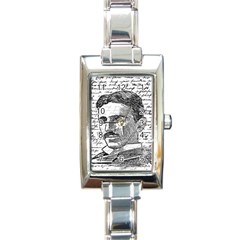 Nikola Tesla Rectangle Italian Charm Watch by Valentinaart