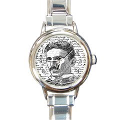 Nikola Tesla Round Italian Charm Watch by Valentinaart