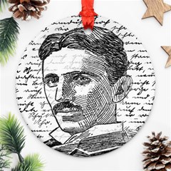 Nikola Tesla Ornament (round) by Valentinaart