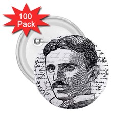 Nikola Tesla 2 25  Buttons (100 Pack)  by Valentinaart