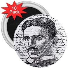 Nikola Tesla 3  Magnets (10 Pack)  by Valentinaart