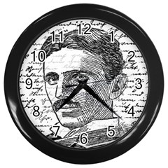 Nikola Tesla Wall Clocks (black) by Valentinaart