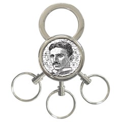 Nikola Tesla 3-ring Key Chains by Valentinaart