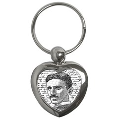 Nikola Tesla Key Chains (heart)  by Valentinaart