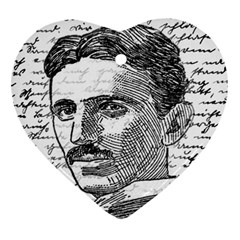 Nikola Tesla Heart Ornament (two Sides) by Valentinaart