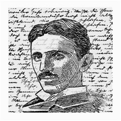 Nikola Tesla Medium Glasses Cloth (2-side) by Valentinaart